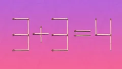 Welche zwei Streichhölzer musst du verschieben, um den Fehler zu korrigieren? IQ-Test